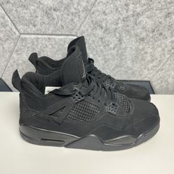 2020 Jordan Air Jordan 4 Retro Black Cat Men's Black Mid Top Lace-Up Sneaker
