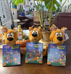 Scooby Doo Stuffed Animal with Halloween Book new $10 Each