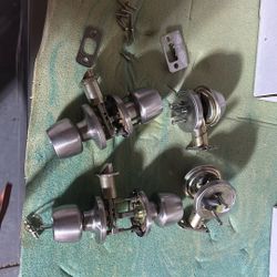 Pair Of Entry Locks With Deadbolts All Keyed Alike