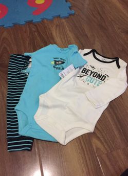 Carters 12M (3 piece) onesie and pants set