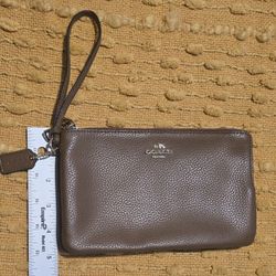 Coach Large Double Zip Wallet Wristlet Clutch