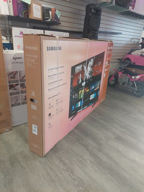 Samsung 75 Inch Tv Crystal UHD Brand New On Payments With $50 Down