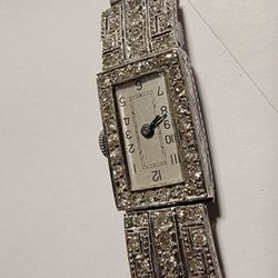 Vintage Swiss Ladies Watch 14k White Gold