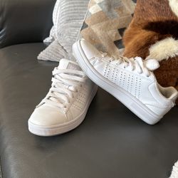 K-Swiss White Leather Sneakers Womans 6