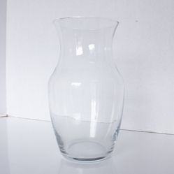 9 inch Tall Clear Glass Rose Vase