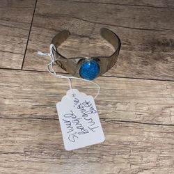 Womens Bintags silver turquoise bangel bracelet cuff costume jewelry