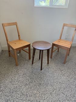 IKEA chairs (2) pinntorp and table