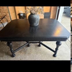 Black Vintage Antique Dining  Table 