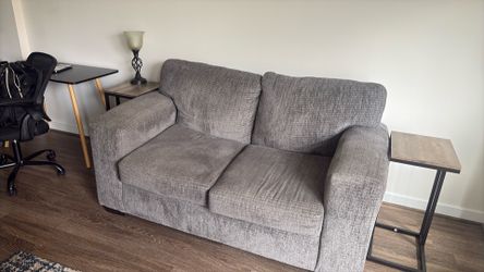 Gray loveseat