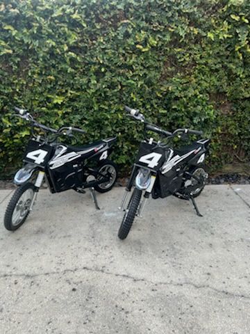 Razor MX650 Dirt Rocket High-Torque Electric Motocross Dirt Bike, Black (2 Pack)