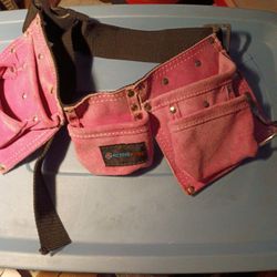 Women's Pink Suede Tool Belt