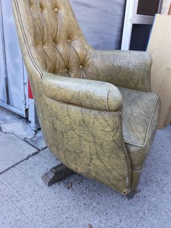 Antique chair baked material chromium