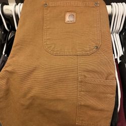 2 Like New Carhartt duck double knee pants 38x32 
