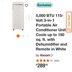 Aire Acondicionado Portatil 5000 Btu Visani 