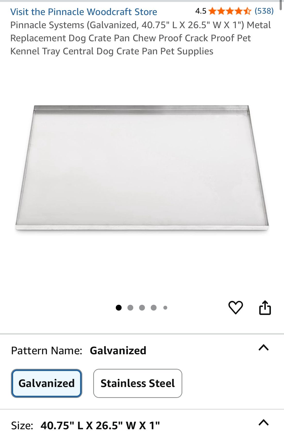 Metal Dog Crate Pan