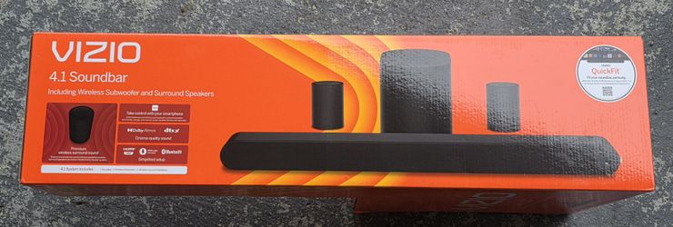 🎵Brand New VIZIO 4.1 Soundbar with Dolby Atmos, Wireless Surround Speakers & Compact Subwoofer🎵