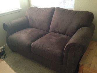 Microfiber loveseat. Barely used, like new. You pick up in Issaquah.