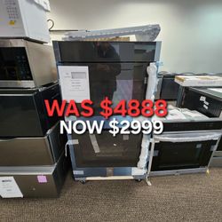 GE Profile 30 " Smart Built In Convection Double Wall Oven With Left Hand Swing 