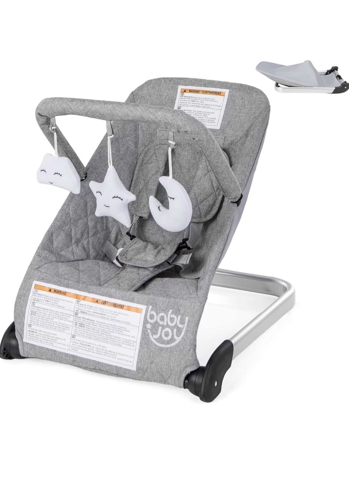 BY JOY Baby Bouncer, Foldable 
