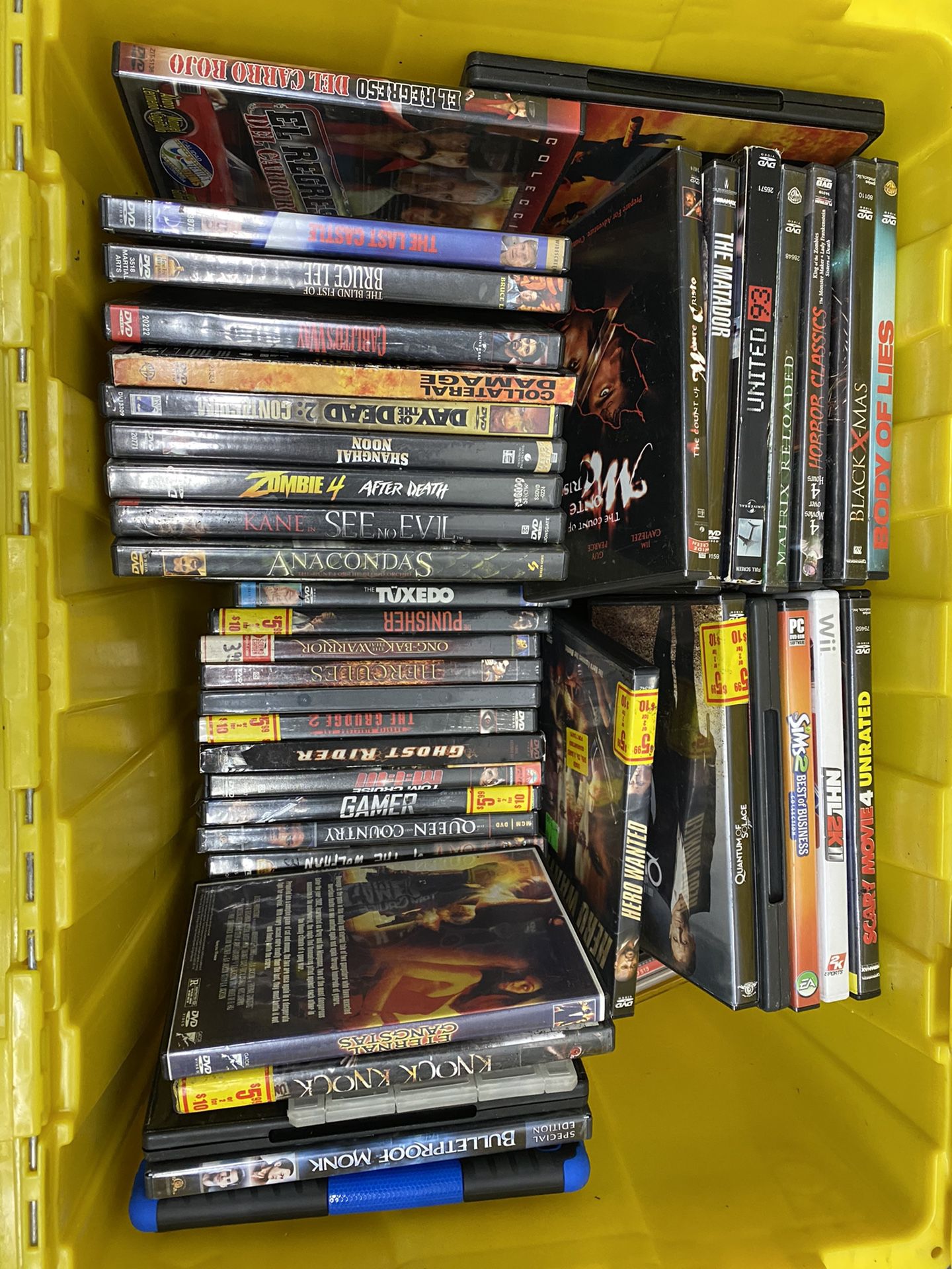 ****Box Of Assorted DVDs and Tablet Cases For Sale****