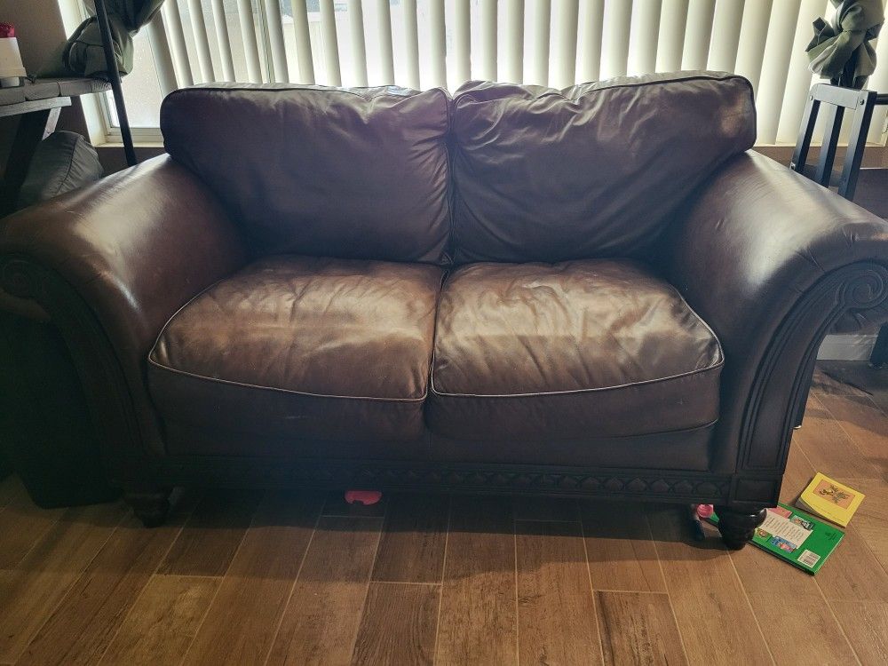 Brown Leather Couch