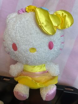 Hello Kitty Plush Stuffed Animal Yellow Dress
