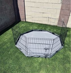 Metal Exercise Playpen or Pet Fence with Bottom Pad