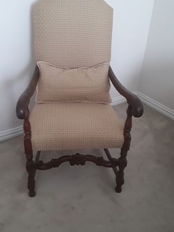 Antique High Back Chair New Upholstery