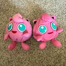 Pokémon 2 Pink Jigglypuff Stuffed Animals