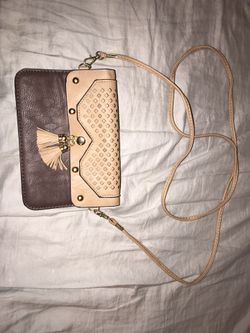 Brown cross body purse