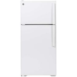 GE White Top-Freezer Refrigerator