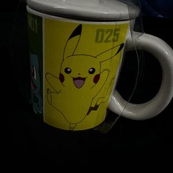 Silver Buffalo Pokémon Ceramic Mug 18 fl oz Pikachu Bulbasaur Charmander Squirt…