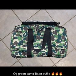 Bape Green Camo Duffle Bag 