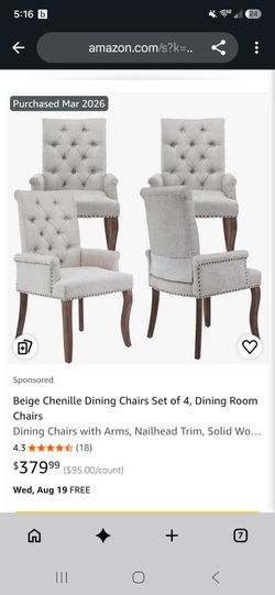 Brand new set of dining chairs