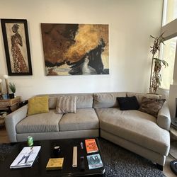 OBO/MUST GO: COUCH WITH CUDDLER/SECTIONAL