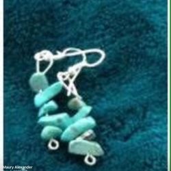 Turquoise Pierced Earrings Drop Dangle