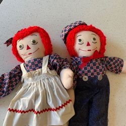 Hand made Raggedy Ann and Andy