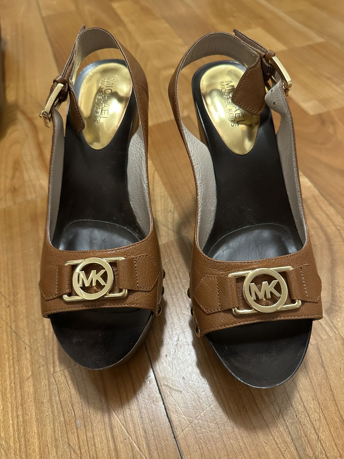 Michael Kors Open Toe Platform Sligback Wedge Sandals