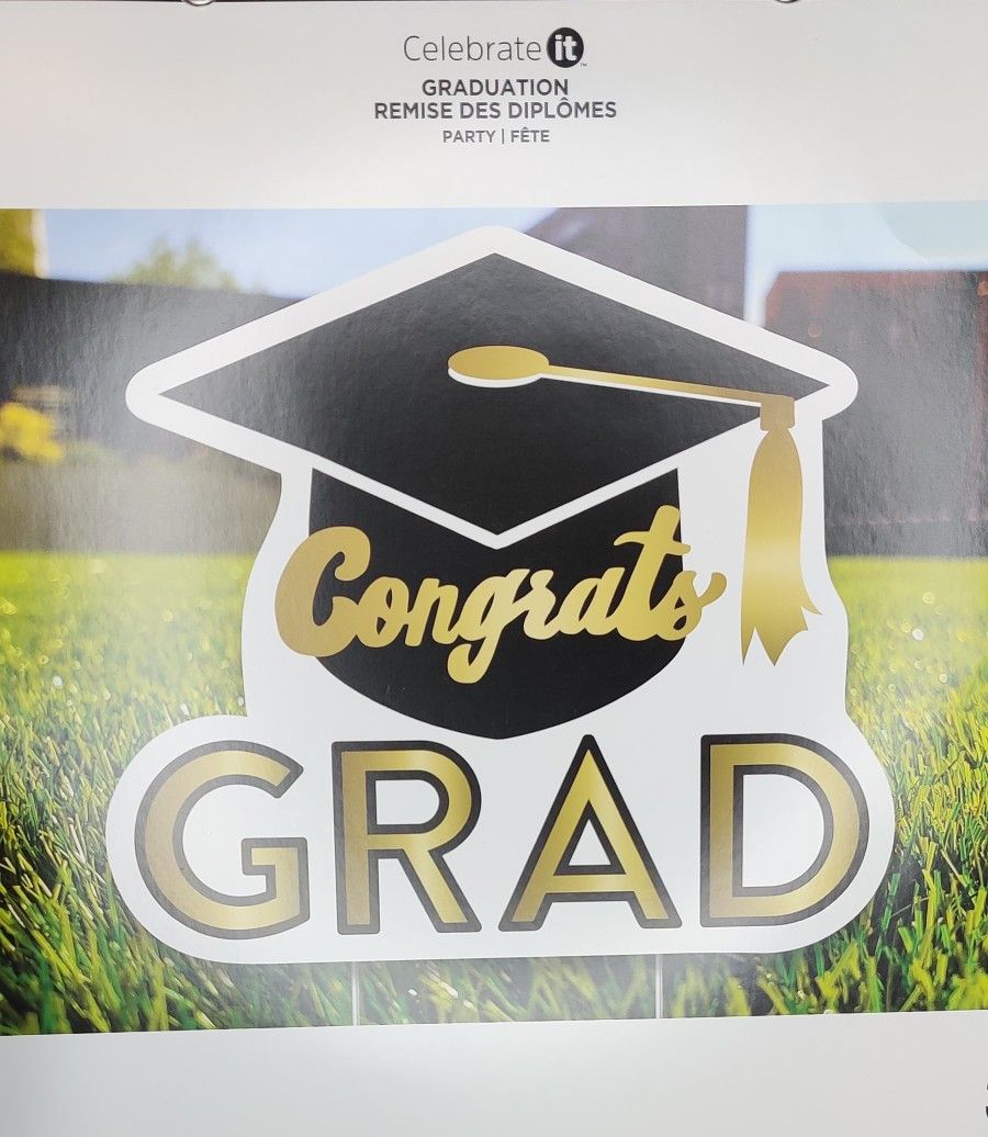 Congrats Grad Foam Yard Stake Sign 