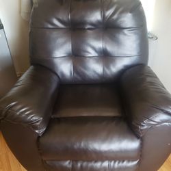 Leather Reclining Rocking Chair