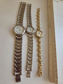 Lot of 3 Women's Quartz Watches new batteries