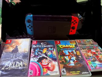 Nintendo switch one four games included no cord to dock