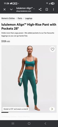 Lululemon  womans leggings size 2 25" high rise