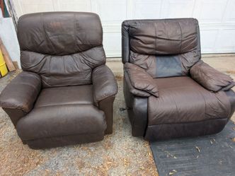 2 Leather Recliners (1) La-Z-Boy