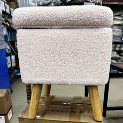 Small Ottoman with Storage Pink