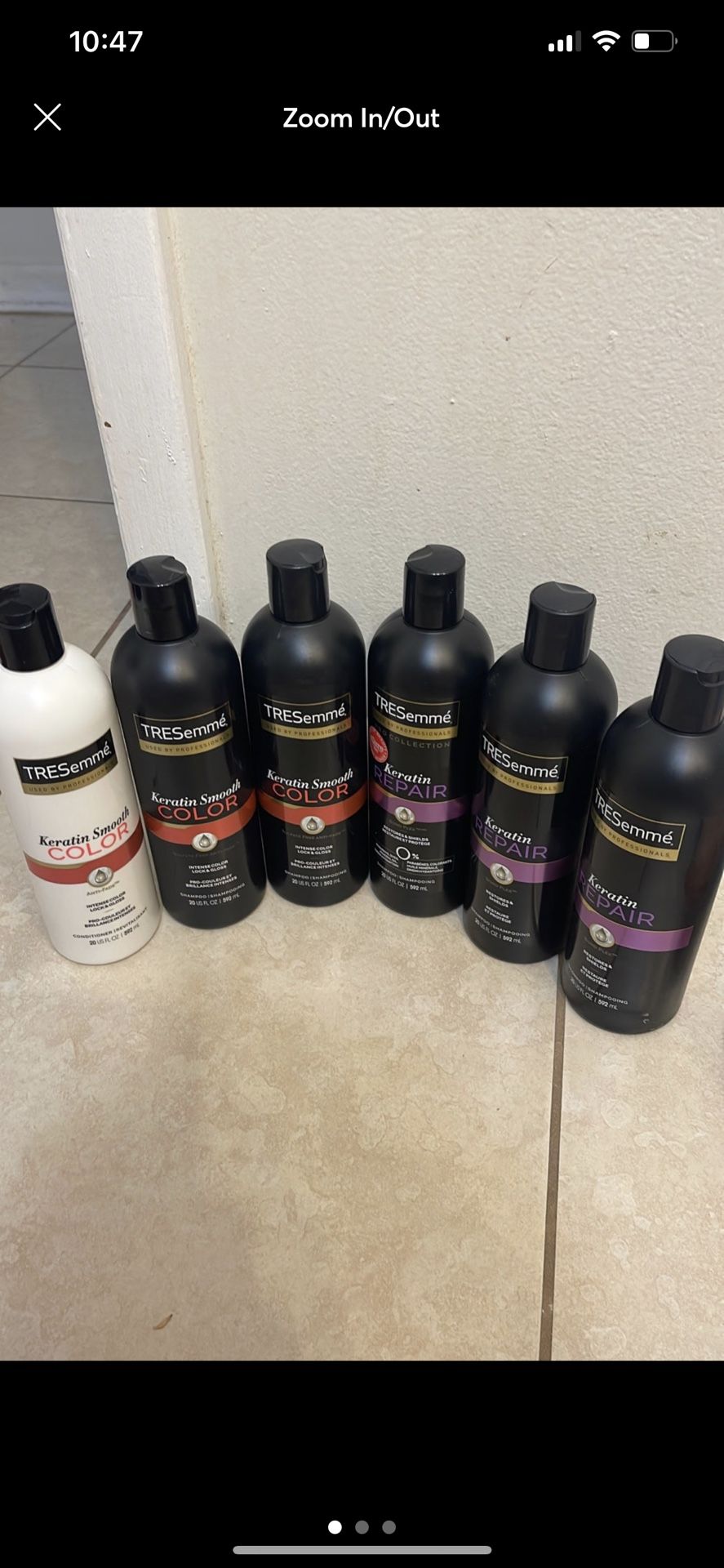 Tresemme Shampoos keratin smooth & Repair Color