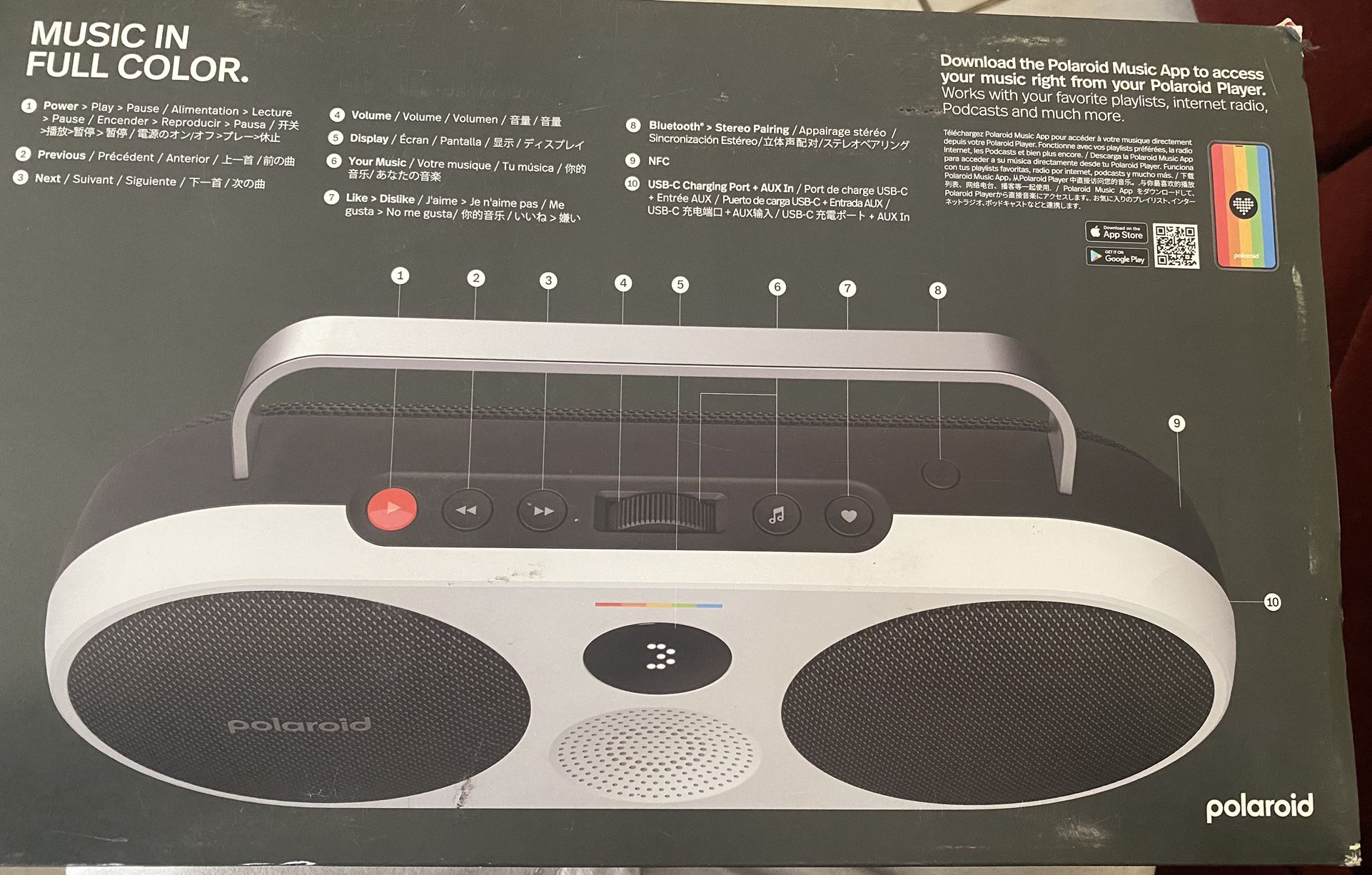 Polaroid P3 Music Player Boombox Wireless Bluetooth Speaker
