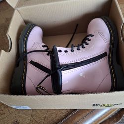 Child's Dr. Martens Pale Pink Boots Size 8