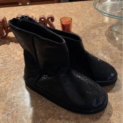 NEW Black Glitter Boots