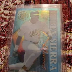 Oakland Athletics Ruben Sierra 1995 Topps Stadium Club Members Only Clearcut Insert Baseball Card 